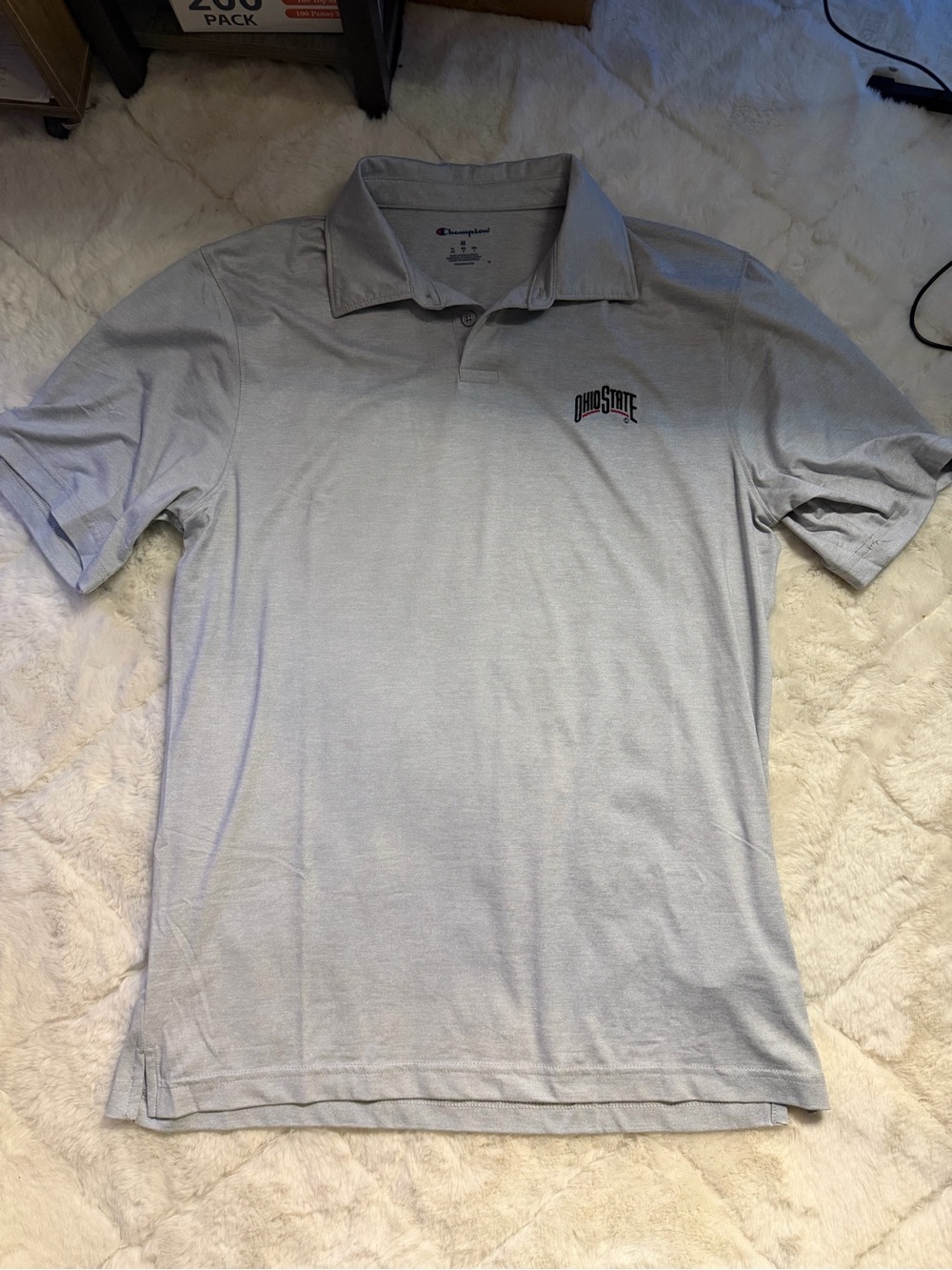 Champion Light Gray Ohio State Polo